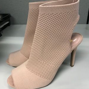Blush Sock Heel Booties